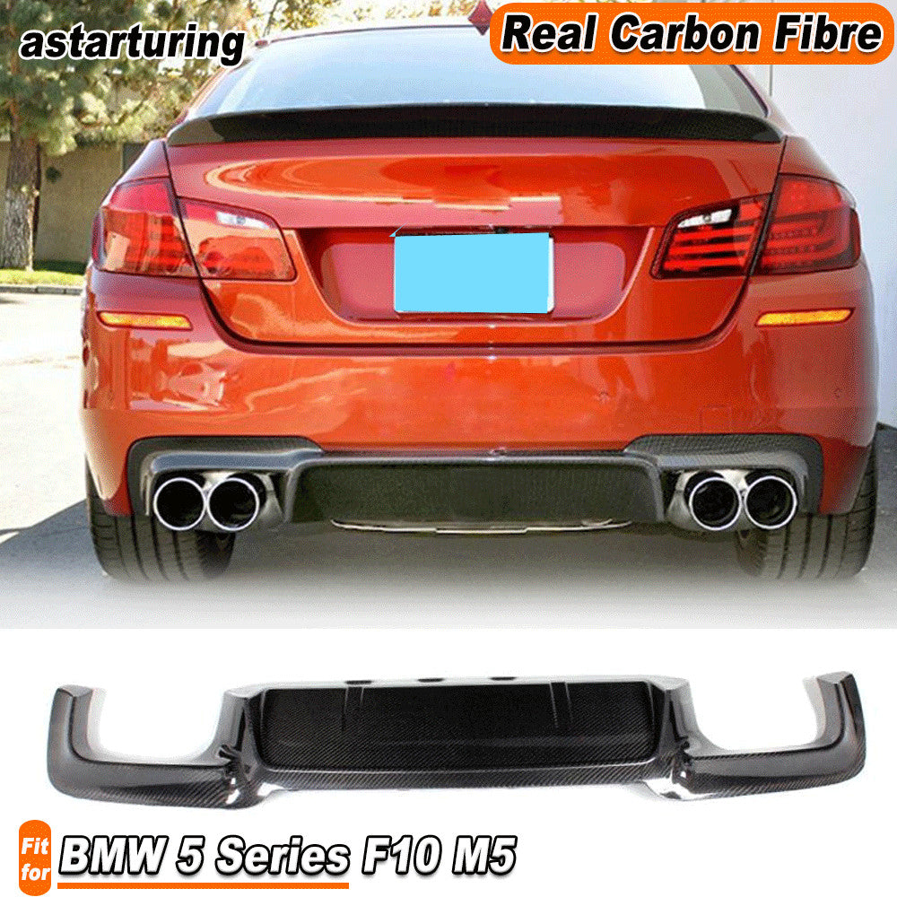 Fit for BMW 5Series F10 M5 12-17 REAL CARBON Fiber Rear Bumper Diffuser Spoiler