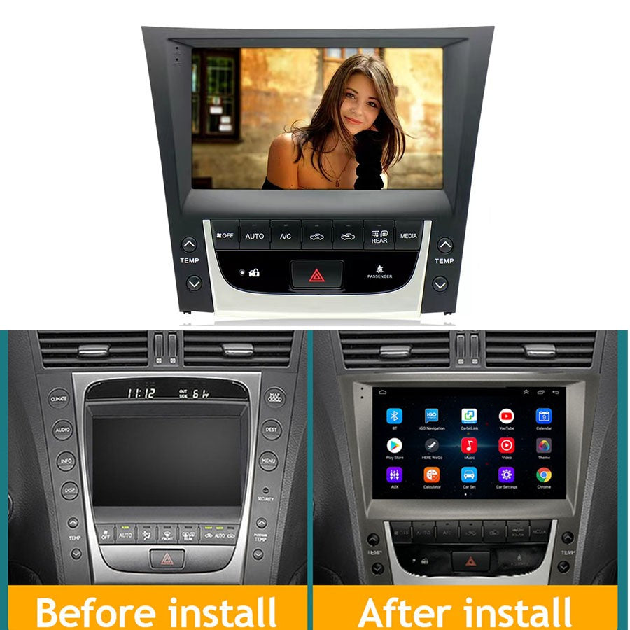 9 Android 11.0 Stereo Radio GPS Head Unit Wifi FM for Lexus GS Series 2005-2011