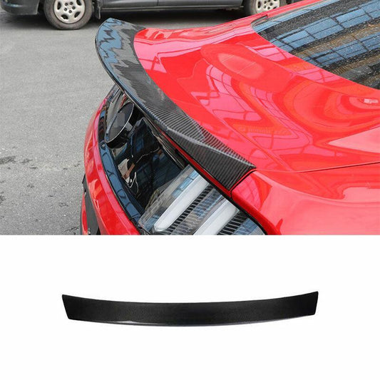 for Ford for Mustang 2015-2022 Dry Carbon Fiber Rear Boot Spoiler Wing Flap