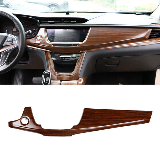 for Cadillac XT5 2017-2024 Matt Wood Grain Central Console Instrument Strip Trim