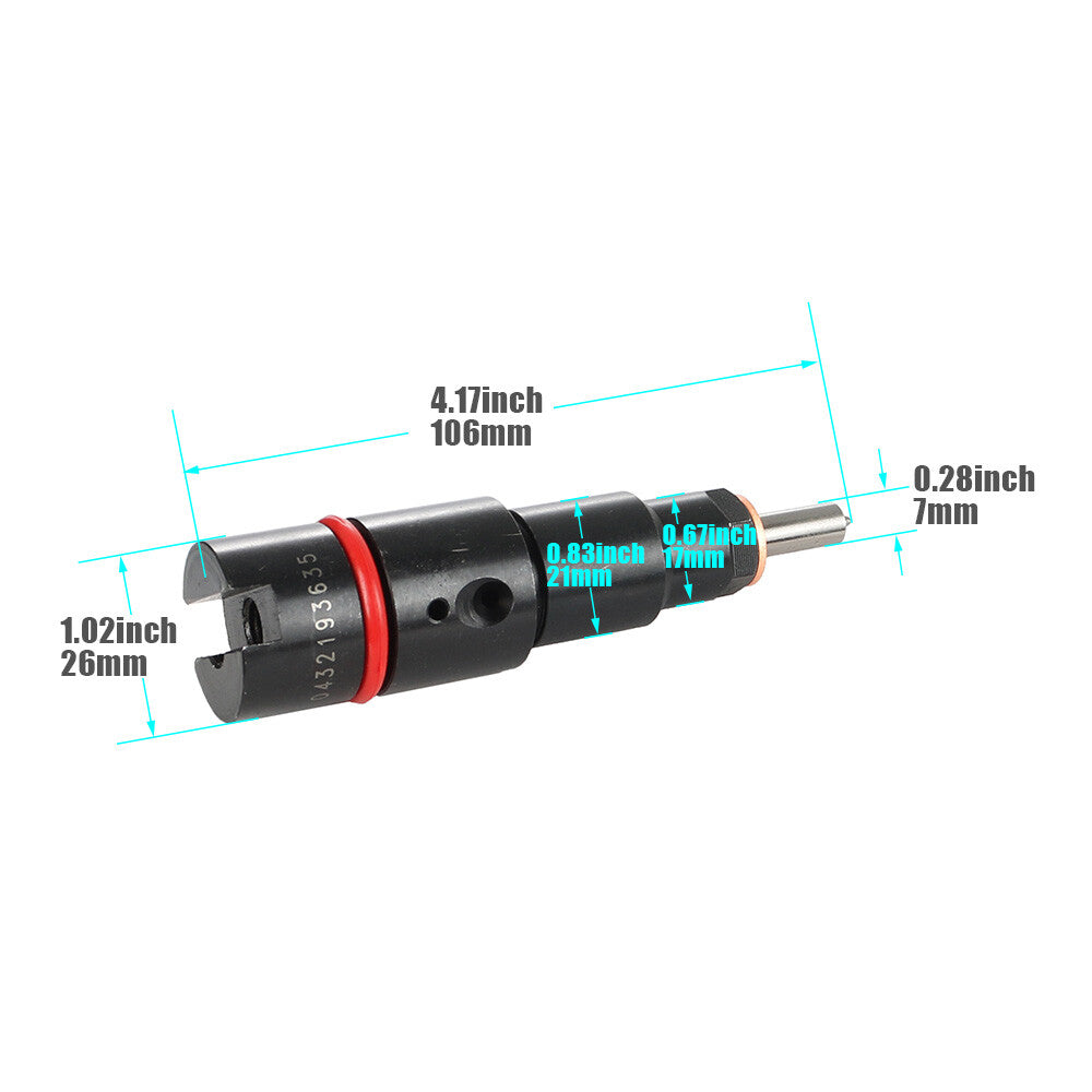 Six high-performance diesel fuel injectors for 24-volt for Dodge 5.9-liter 1003 0432193635