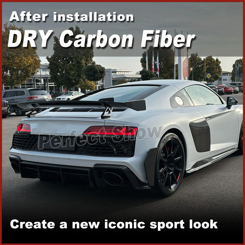 for Audi R8 V10 GT Coupe 20UP TT TTS DRY Carbon Rear Boot Trunk Spoiler Wing Lip