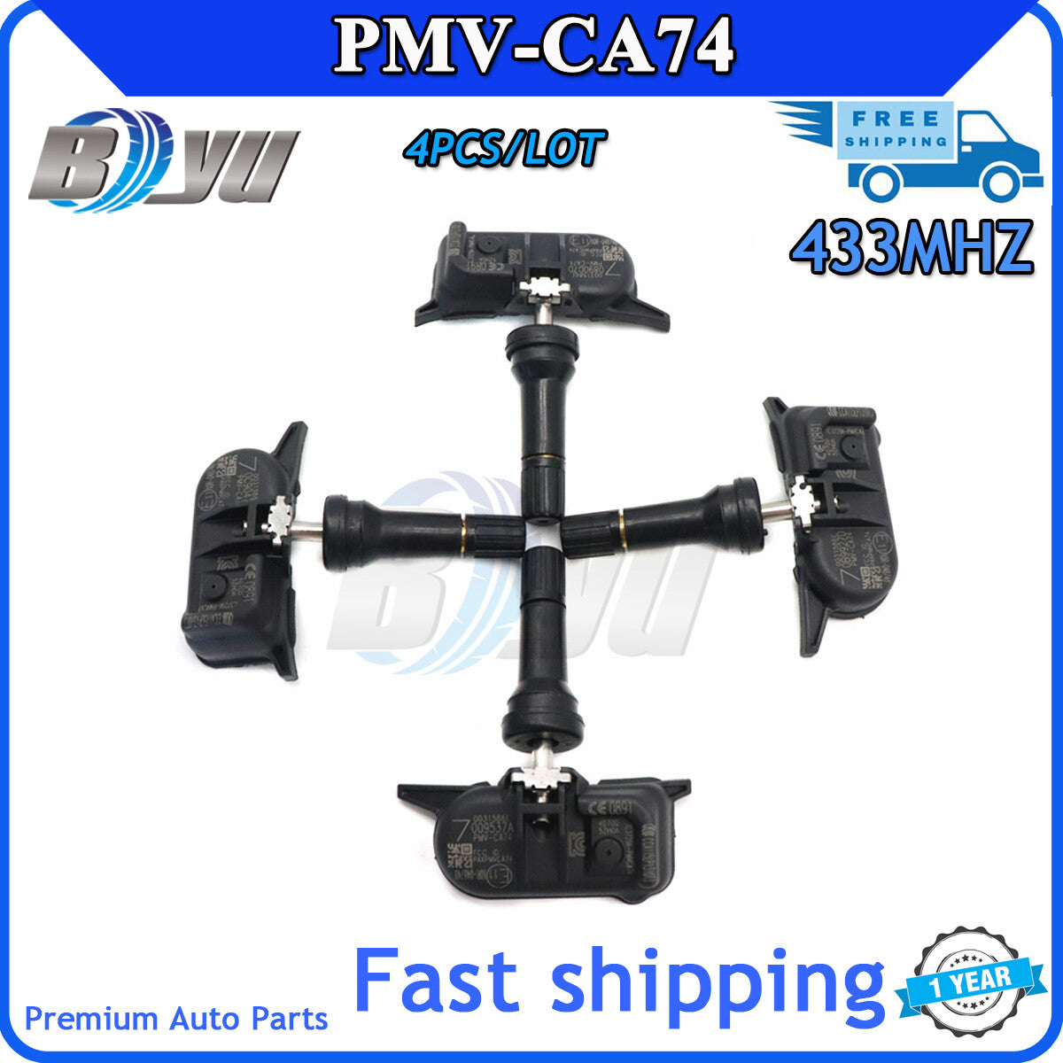 4-piece TPMS 40700-5ZH0A PMV-CA74 tire pressure sensor kit suitable for Nissan for Infiniti .