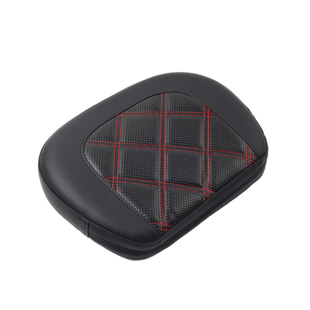 Black Stitching Passenger Sissy Bar Backrest Pad Bracket FIT for Harley Street Glide