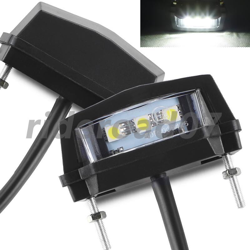 12V Universal Motorcycle Waterproof License Plate White LED Light Lamp Motorbike