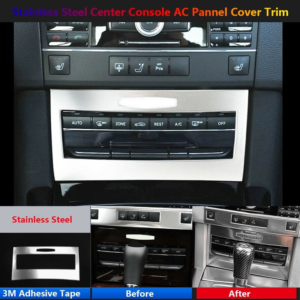 Stainless for Mercedes-Benz E W212 Car Center Console Air AC Panel Cover Trim