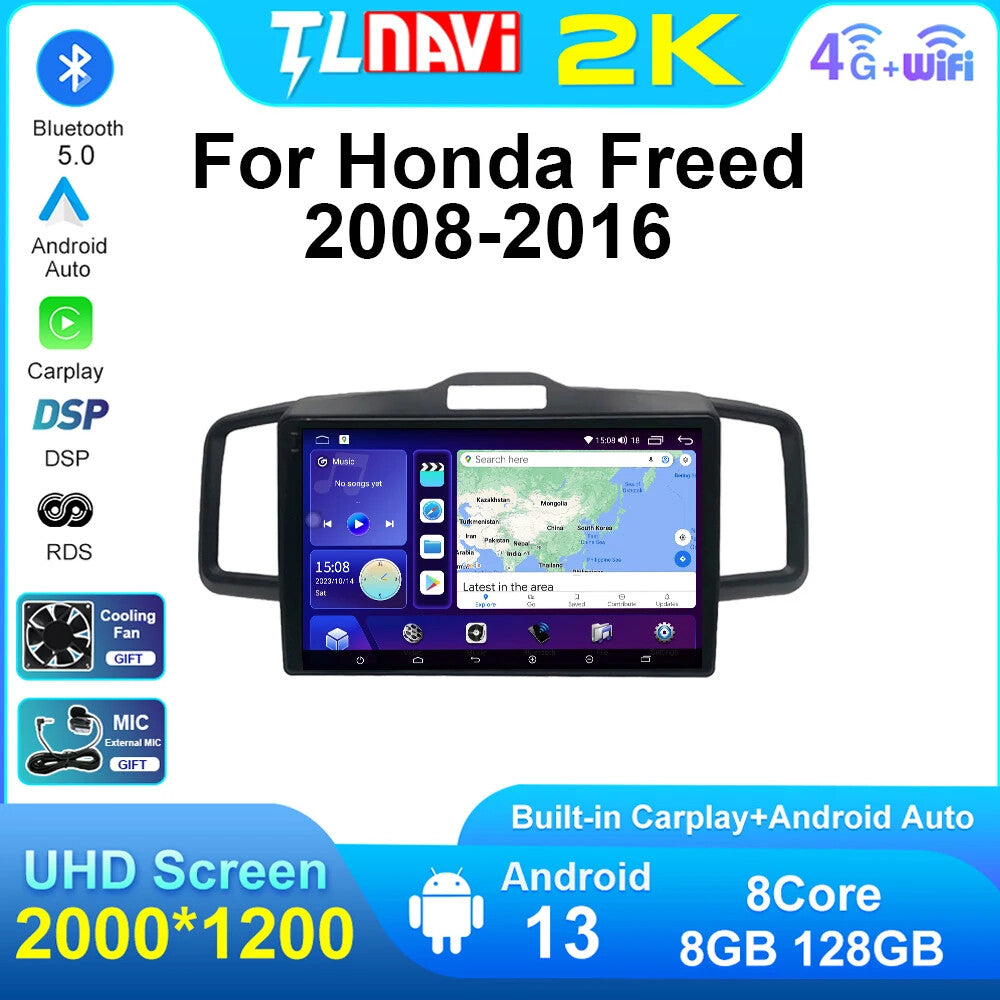 Android Car Radio for Honda Freed 1 2008-2016 Carplay GPS Stereo Player Screen