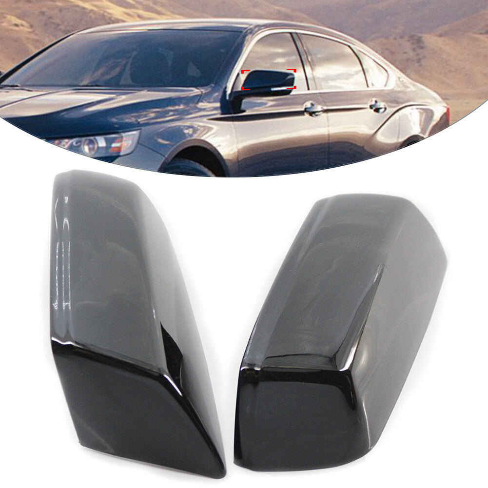 Gloss Black Mirror Covers Overlays Trims for Chevrolet Impala 2014-2020