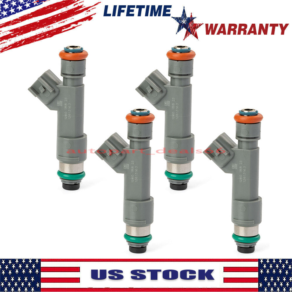 4x 12613163 Fuel Injector for Chevrolet 2009-2011 HHR 2010-2012 Malibu 2.2L 2.4L