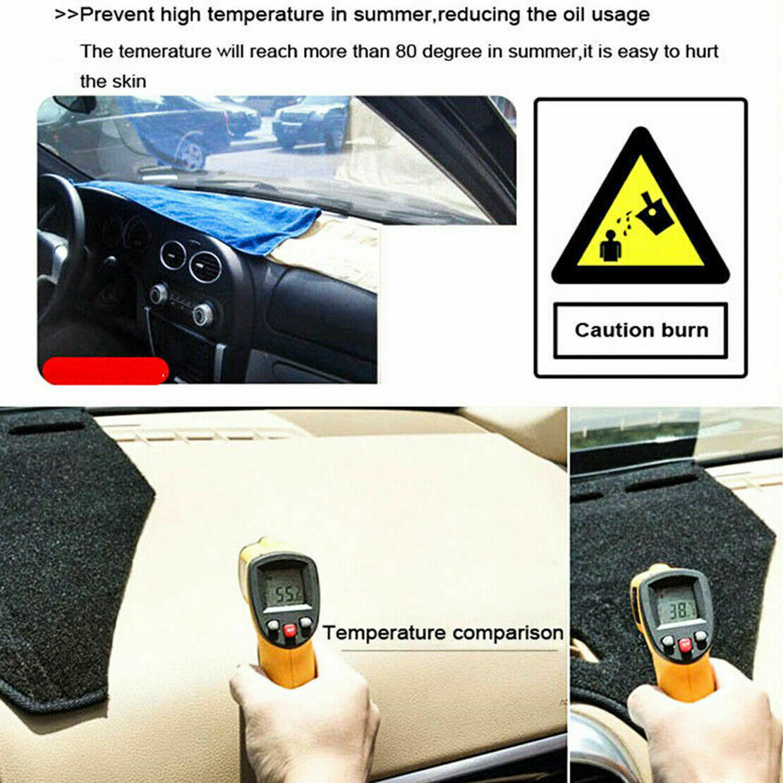 1X Inner Dashboard Dash Mat Non-slip DashMat Sun Shade for Chevrolet Trax 17-22