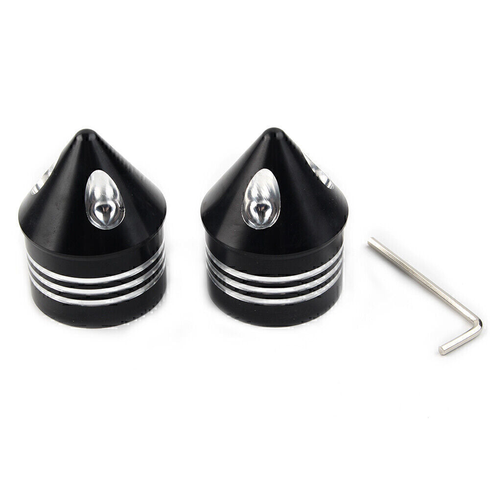 Black Thick Cut Front Axle Cap Nut Cover for Harley Electra Glide Sportster FLHX