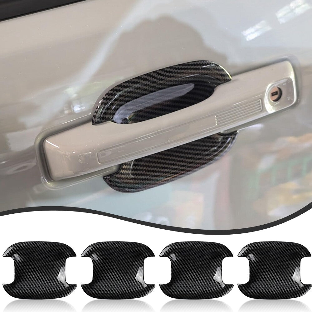 5x Car Door Bowl Scratch Protector for Ford Maverick Bronco 22-24 Carbon Fiber