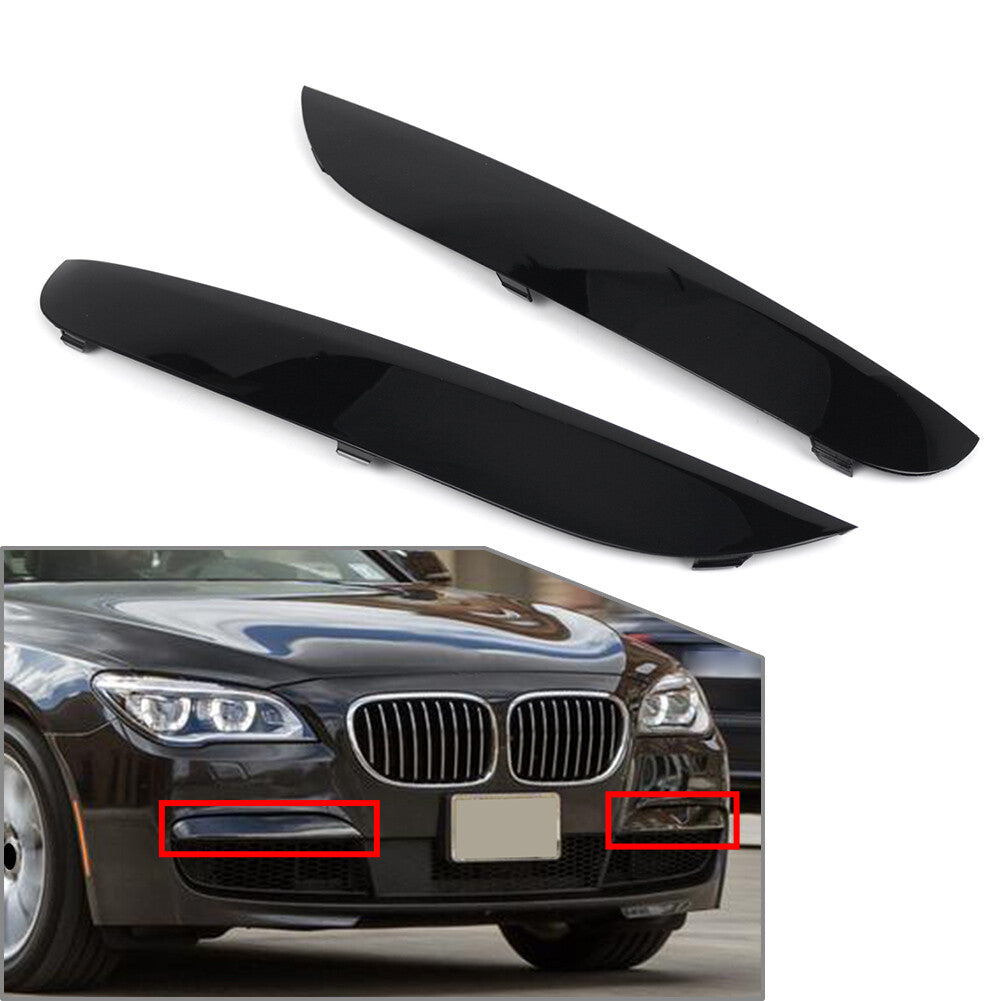 Glossy Black Front Bumper Grille Molding Trim Fit for BMW 7 Series F01 F02 F03 F04