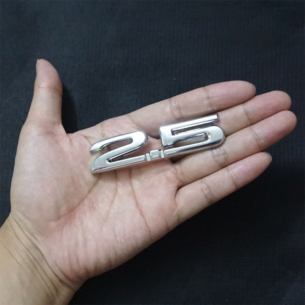 1x Chrome Silver 2.5 Metal Badge Emblem Decal Sticker Speed AWD Vehicle Fast Car