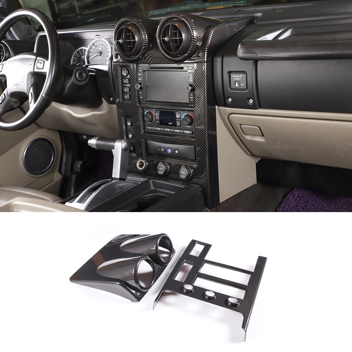 Pear wood ABS interior door handle frame cover trim for Toyota Tundra 2022-2023