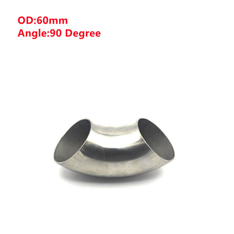 2.36-inch/60-mm Stainless Steel Automotive 90¡« Elbow Exhaust Pipe Elbow Joint Welding