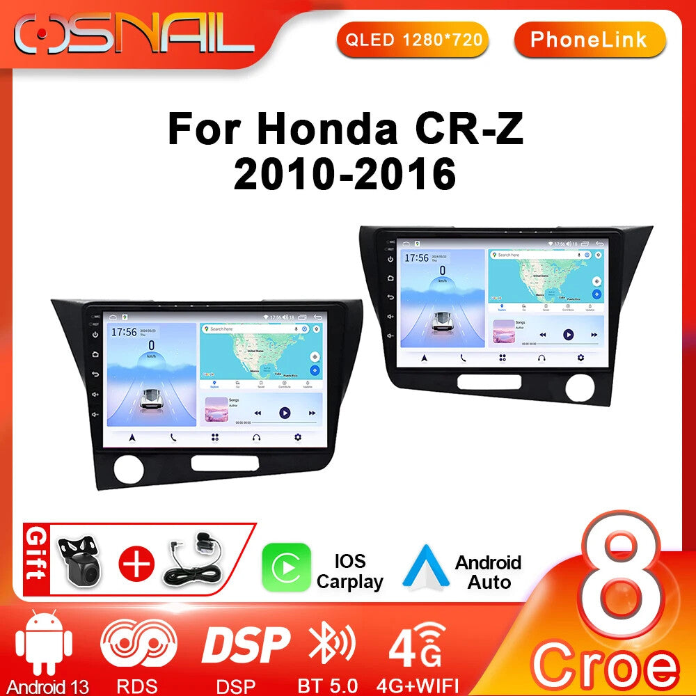 for Honda CR-Z 1 CRZ Video Player CarPlay Stereo Navi DSP Android Auto Car Radio