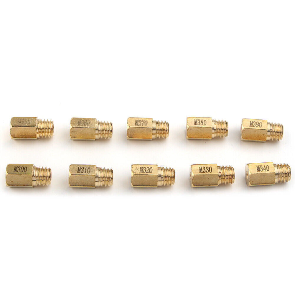 FOR VM TM TMX Carburetor 300-390 Set 350 370 10Pcs Hex Style Main Jet