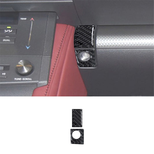 2X Carbon Fiber Glove Box Switch Cover Trim for Lexus RC300 350 200T 2015-2020