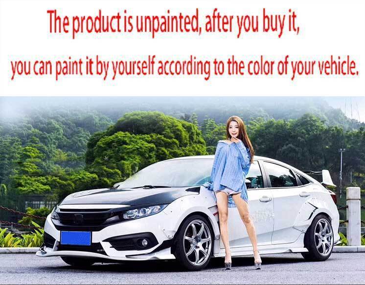 for Honda for Civic 2016-2018 Resin Front Rear Wheel Eyebrow Wide Body Fenders 1set