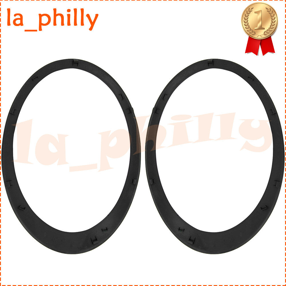 Pair Front Left Right Headlight Trim Ring Fits 2007-2015 for Mini Cooper Black