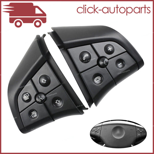2X Steering Wheel Control Switch 5 Button Black for Mercedes-Benz W164 W251 W245