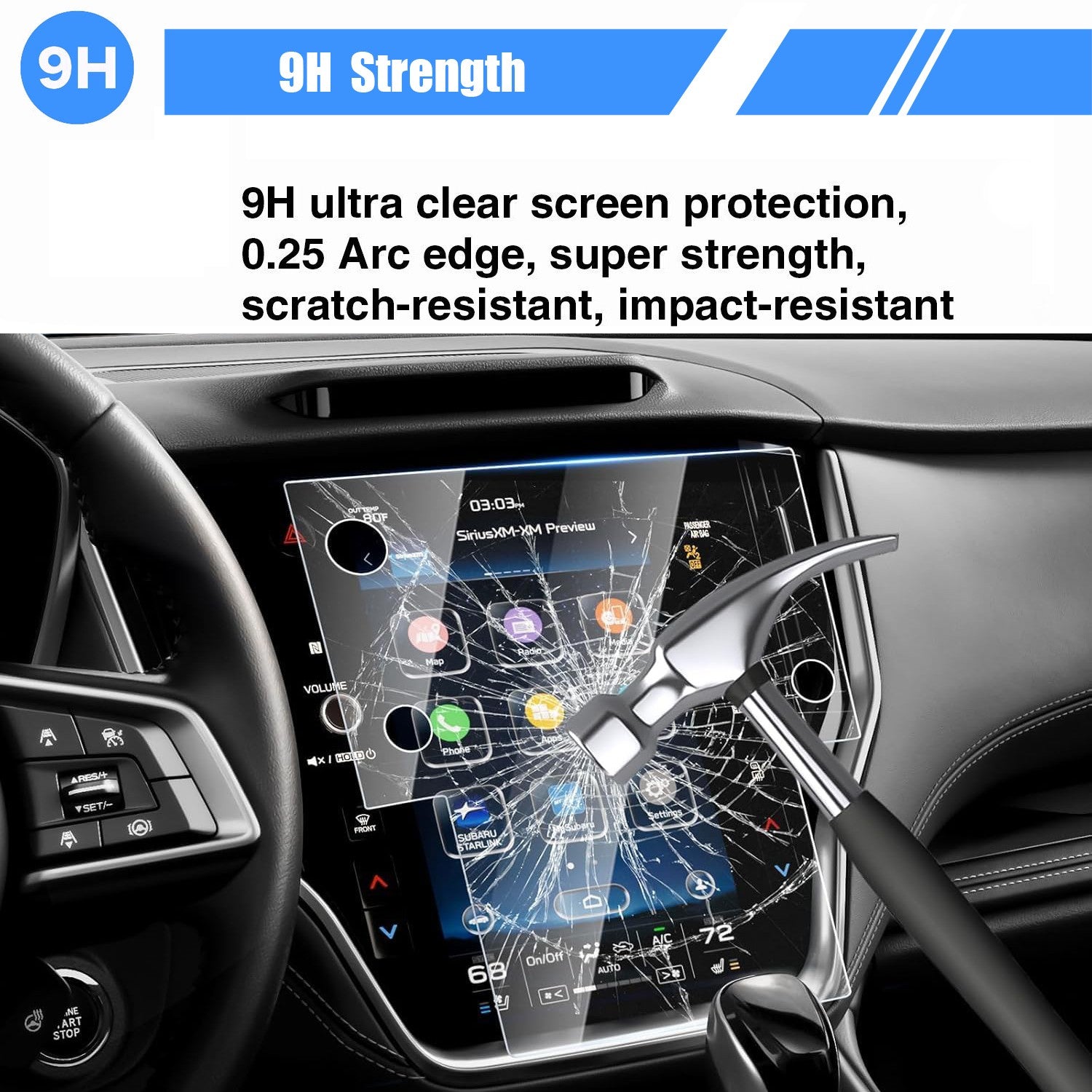 For 2020-2025 for Subaru Outback 11.6-inch Tempered Glass Touchscreen Protector HD