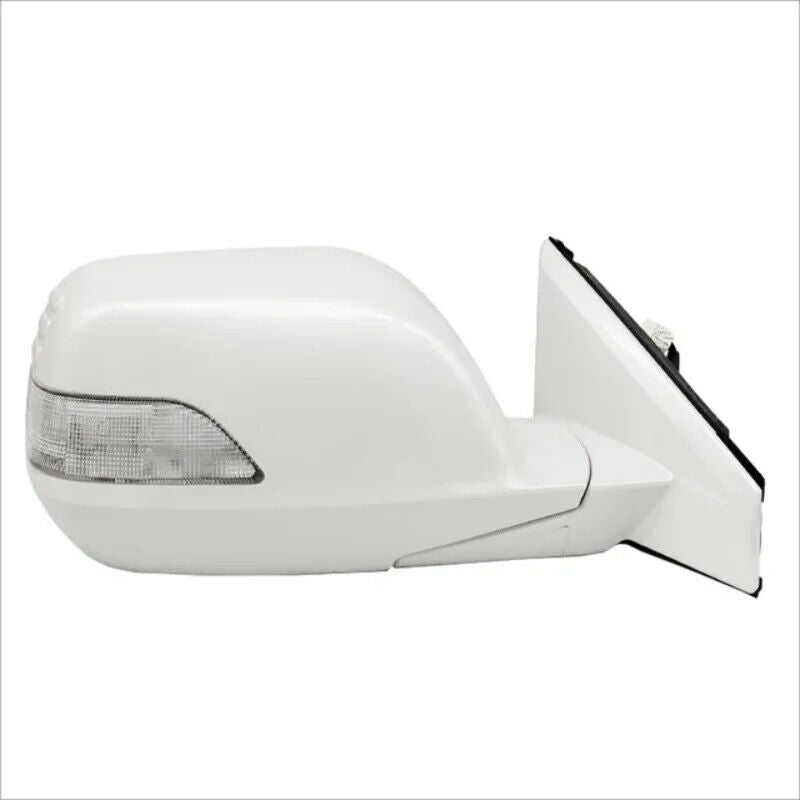 2-pack of white 9-inch door side mirrors with turn signals and heating, suitable for Honda CRV 2007-2011.