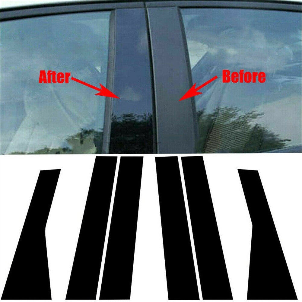 for Jeep Grand-Cherokee 2011-2021 6Pcs Door Pillar Post Side Cover Trim Stickers