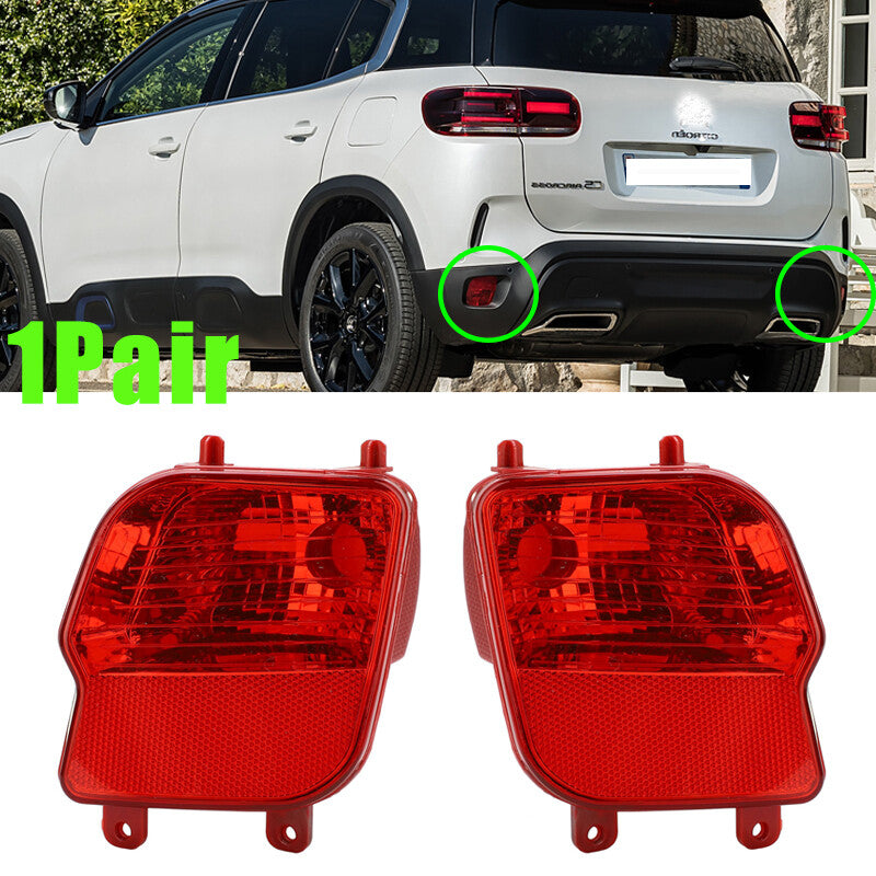 Pair Rear Foglight Assembly Car Driving Fog Lamp for Citroen C5 2017-2024