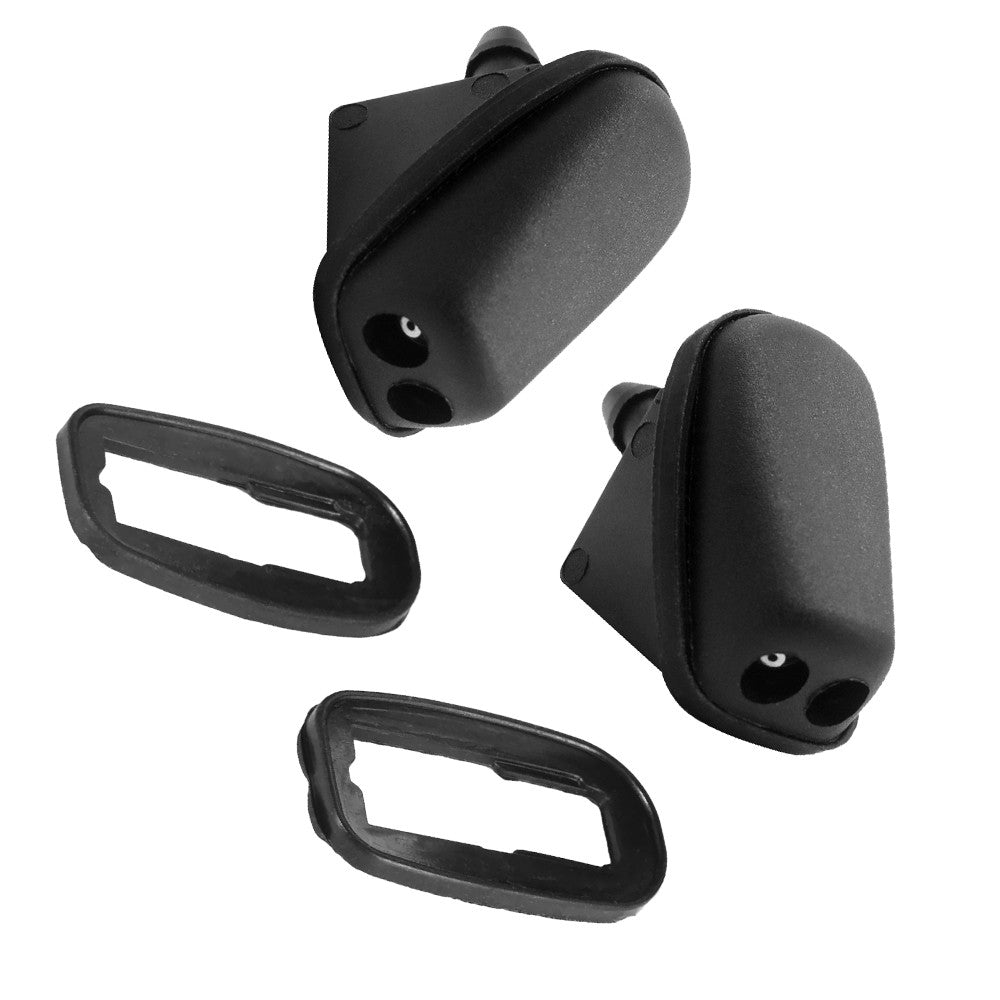 2Pcs Front Windshield Washer Nozzle Black Replacement For Focus MK2 2004-2011