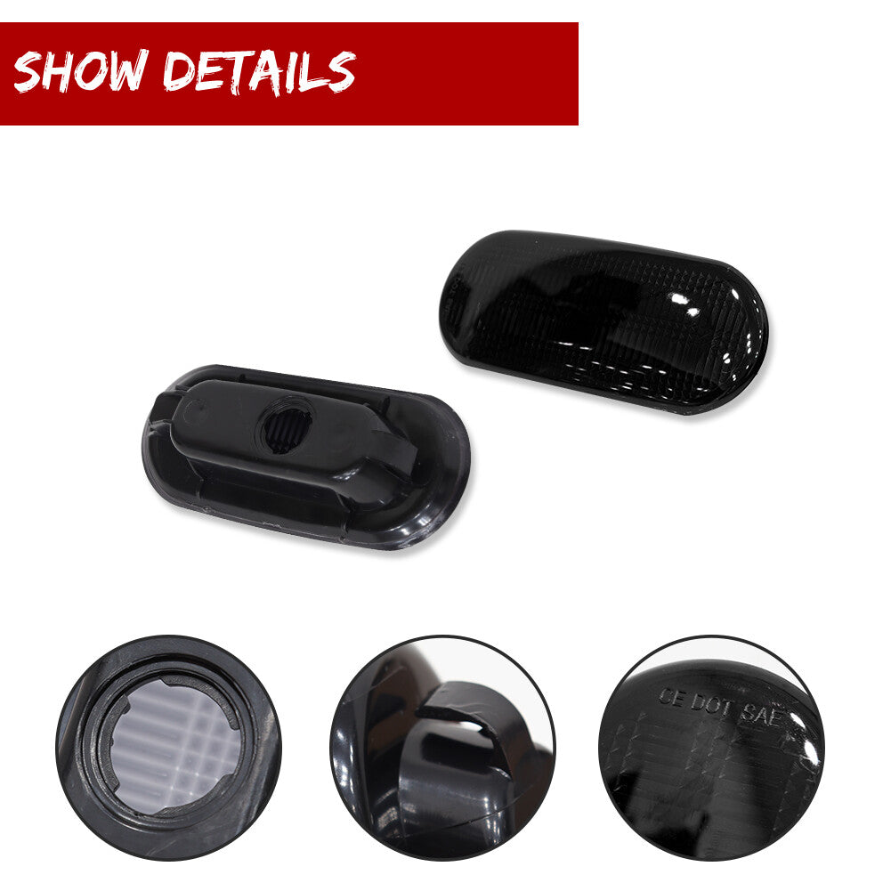 Suitable for Volkswagen Beetle 98-05, rear side marker lights (smoke effect, left and right pairs)