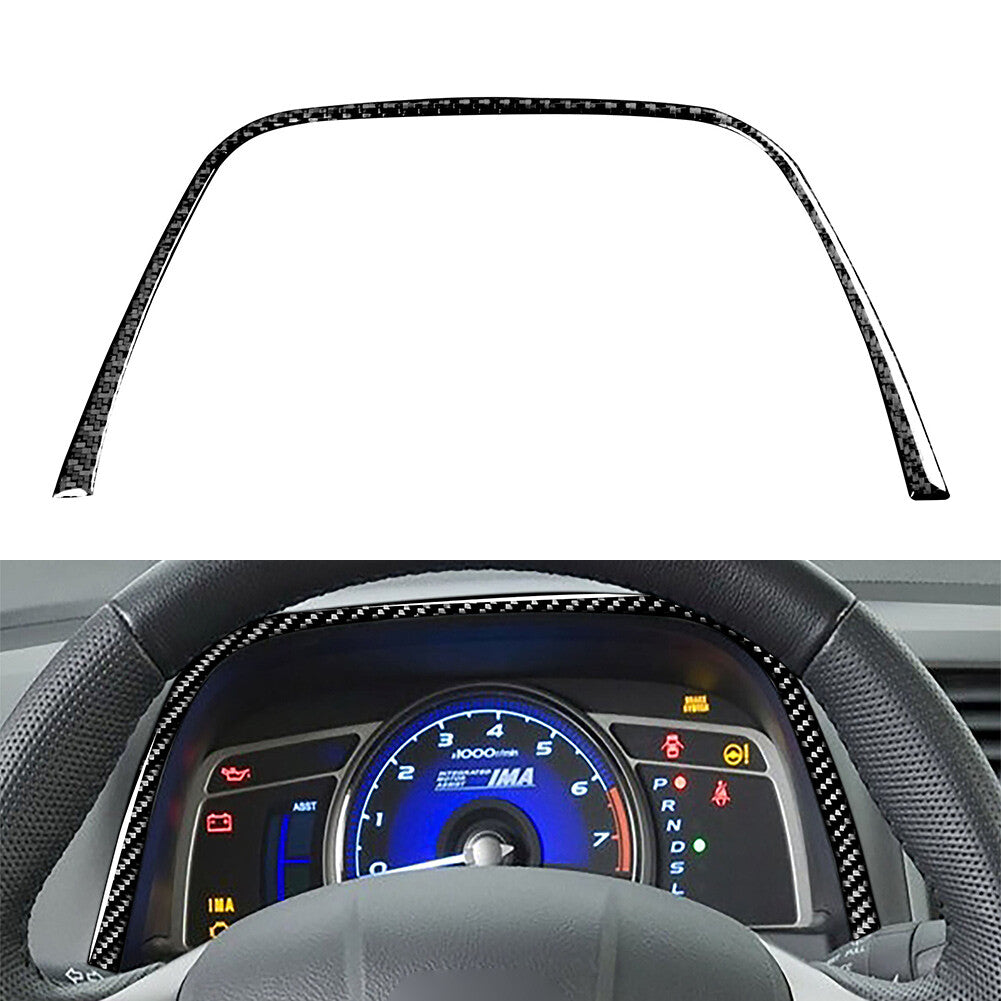 Carbon Fiber Dashboard Instrument Strip Trim for Honda for Civic 8th Gen 2006-2011