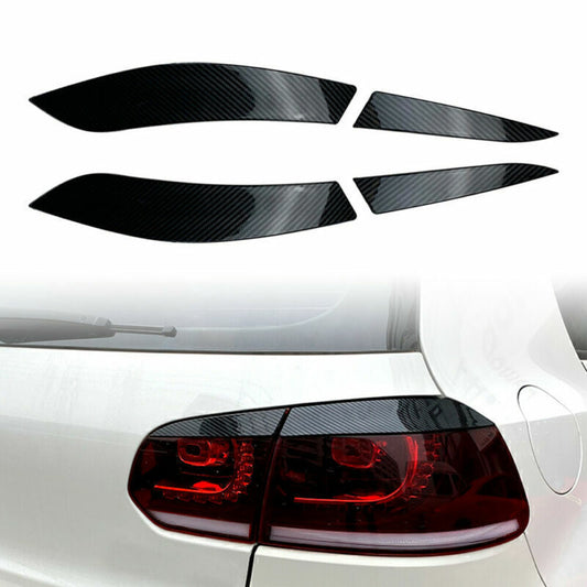 Rear Tail Light Lamp Eyelid Trim Cover for VW for Golf 6 MK6 2008-2013 Carbon Fiber