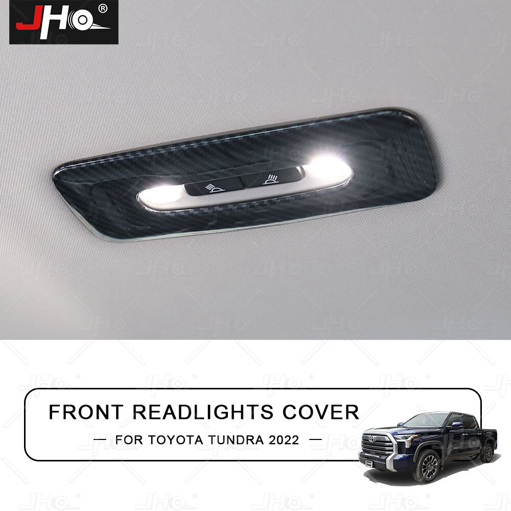 Carbon Fiber Rear Roof Reading Light Control Panel Trim for Toyota Tundra 2022