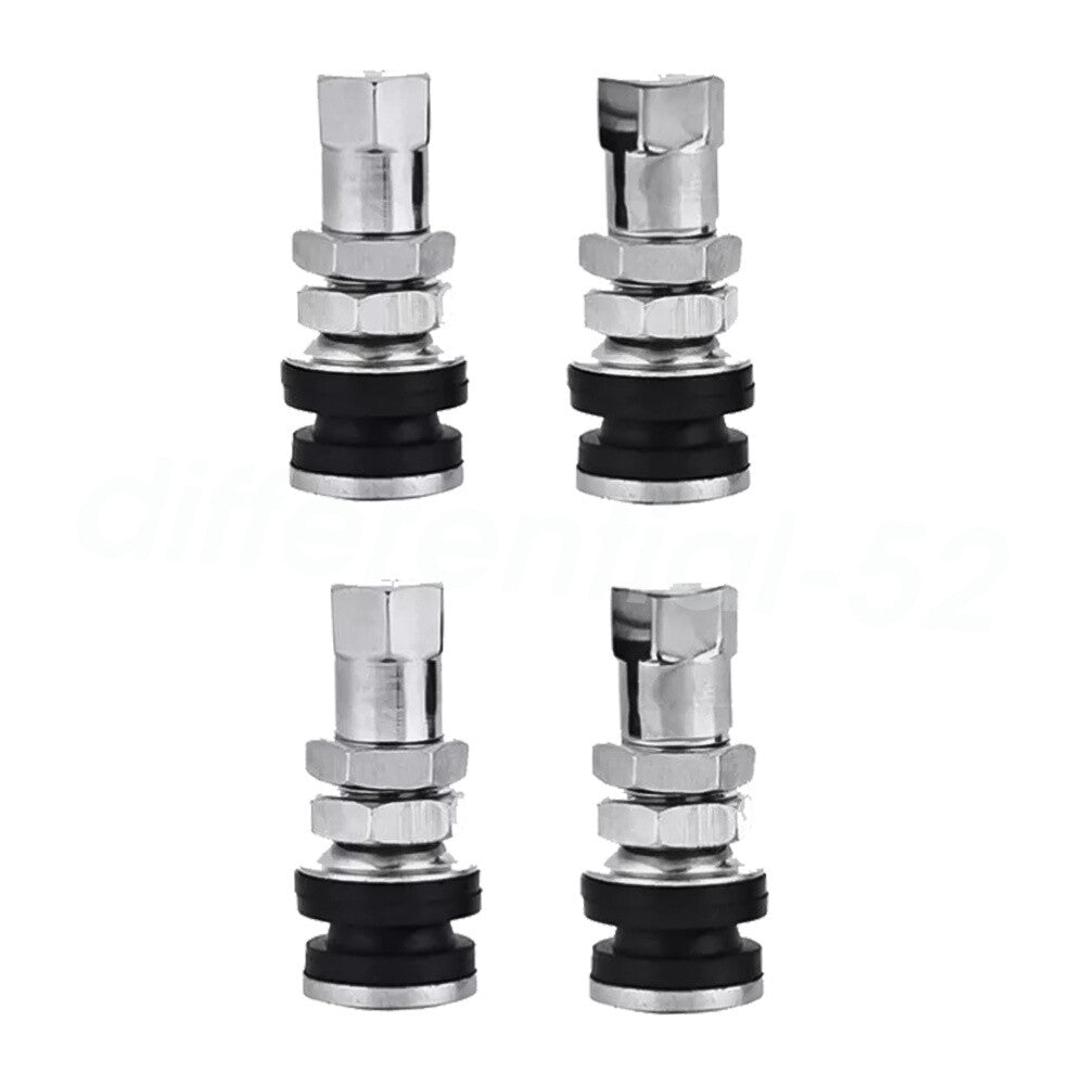 4PCS Flush Mount High Pressure Bolt Valve Metal Chrome Tire Valve Stems