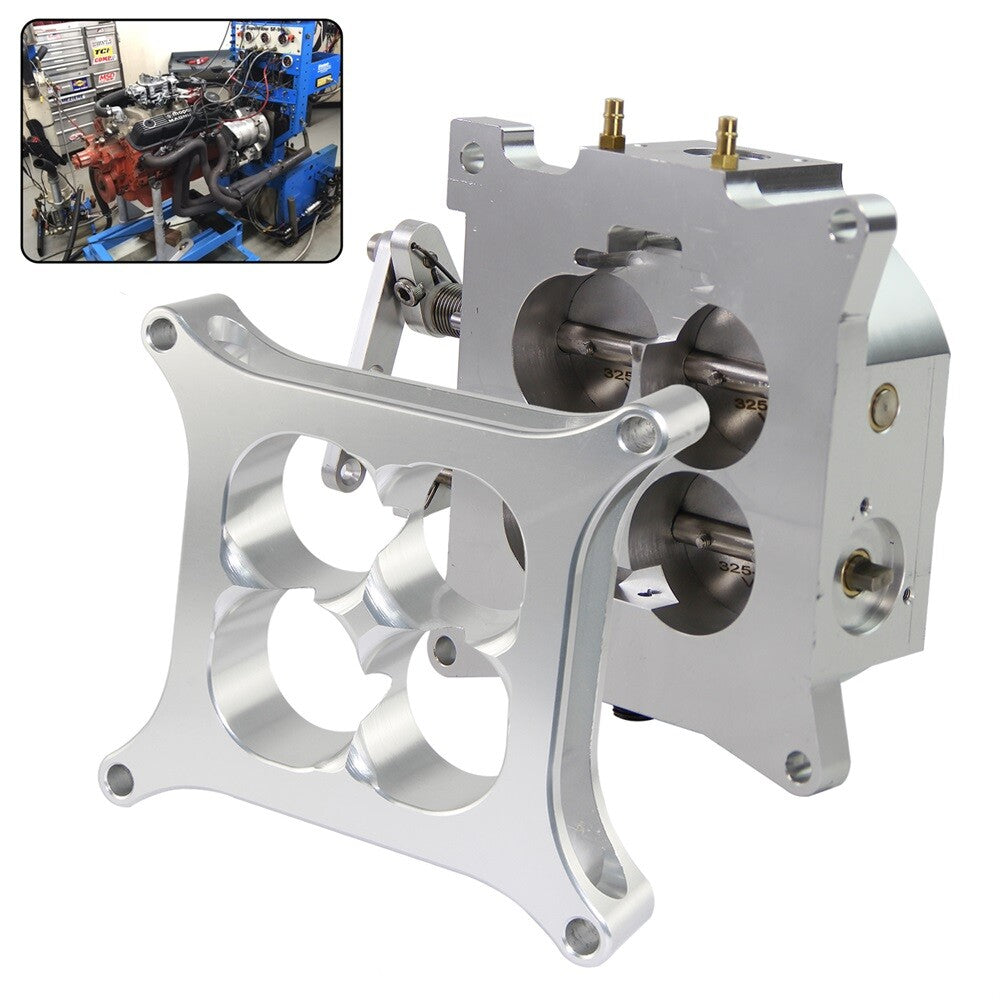 1000CFM 4150 Flange Carburetor Throttle Body 1.75 Core 4 Barrel w/ 1 Spacer