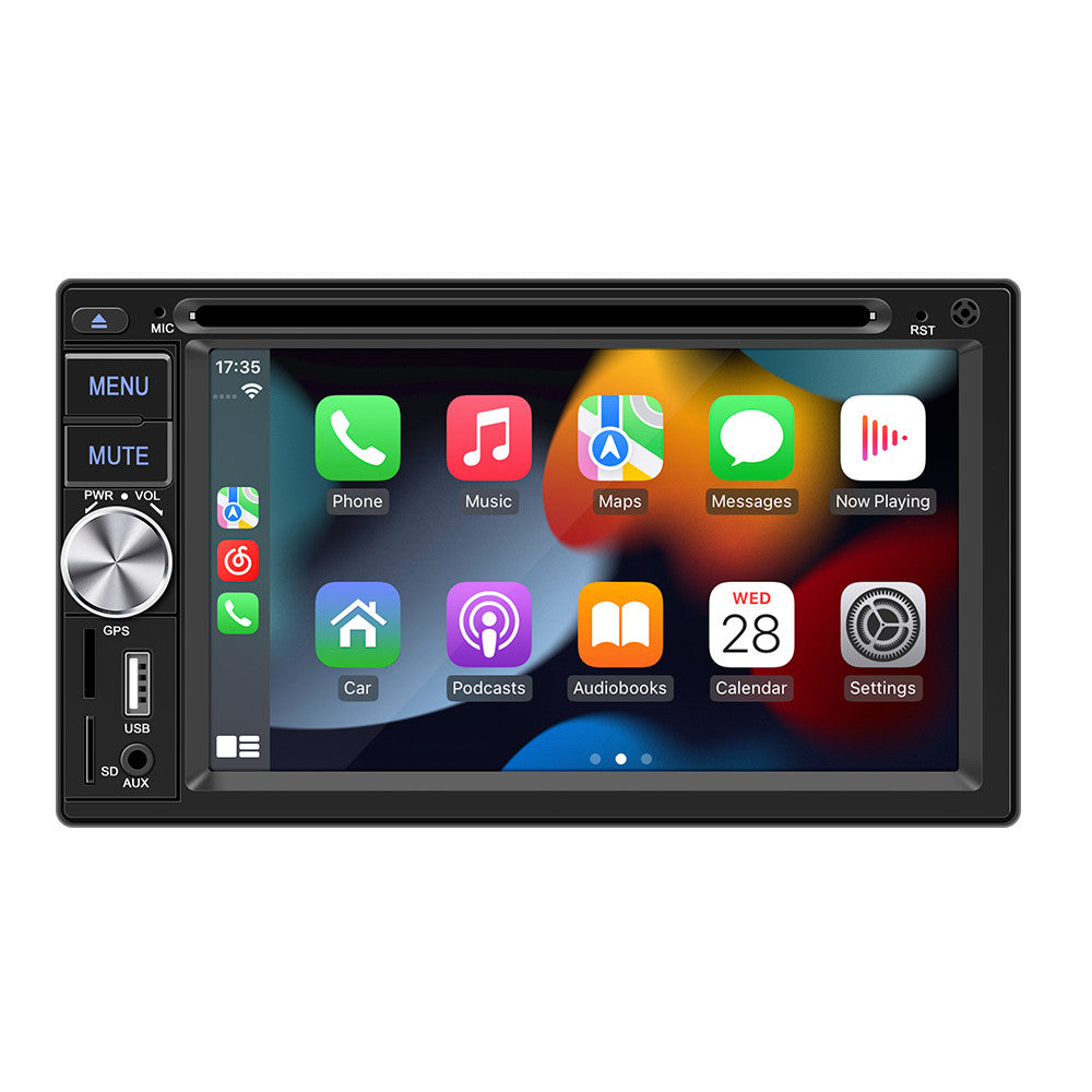 6.2In 2Din Car Stereo CD DVD Player Bluetooth Carplay Android Auto AM/FM AUX