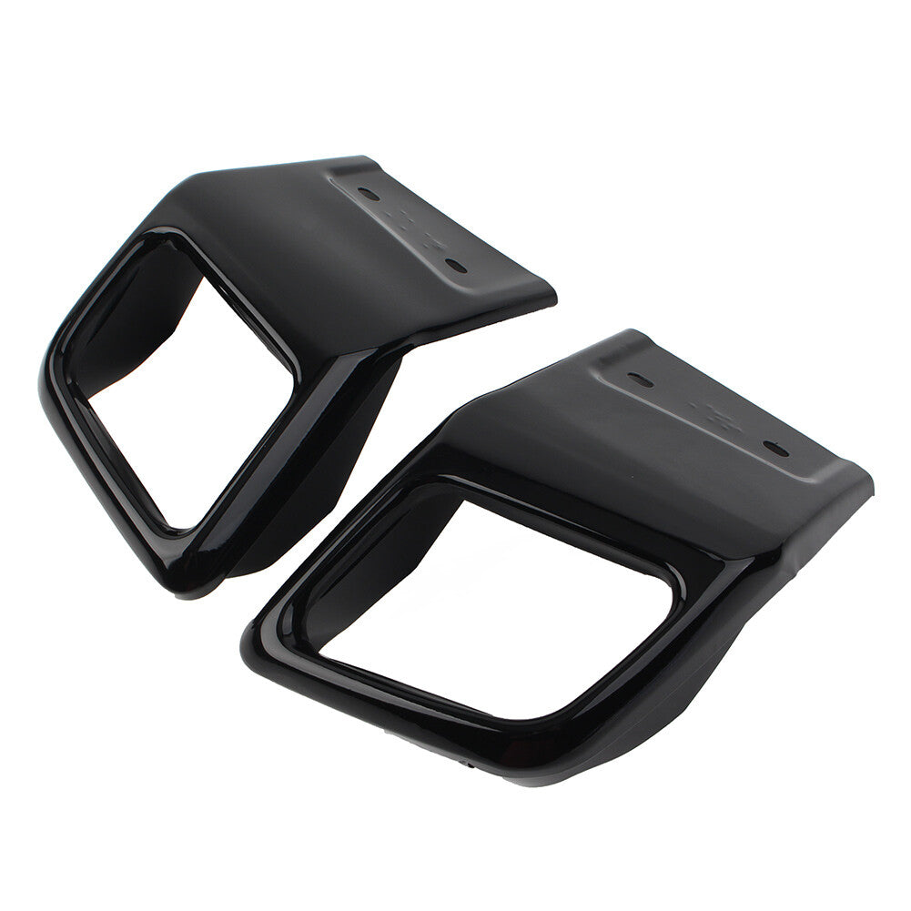 Pair Black Rear Bumper Exhaust Tube Trim for Land Rover for Range Rover Evoque 10-18