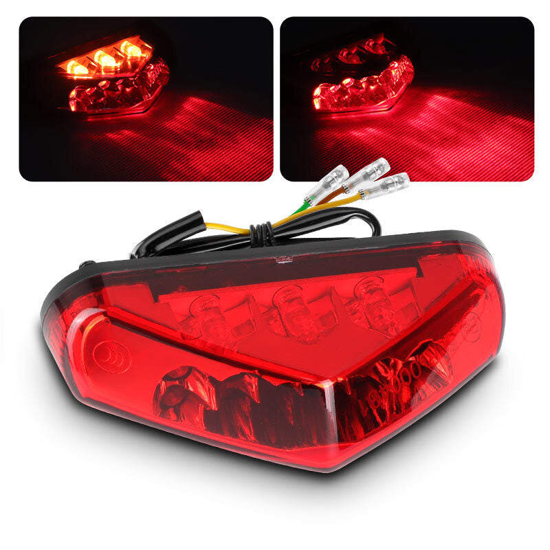 Universal Motorcycle for Mini LED Rear Fender Brake Tail Light Dual Sport Dirt Bike