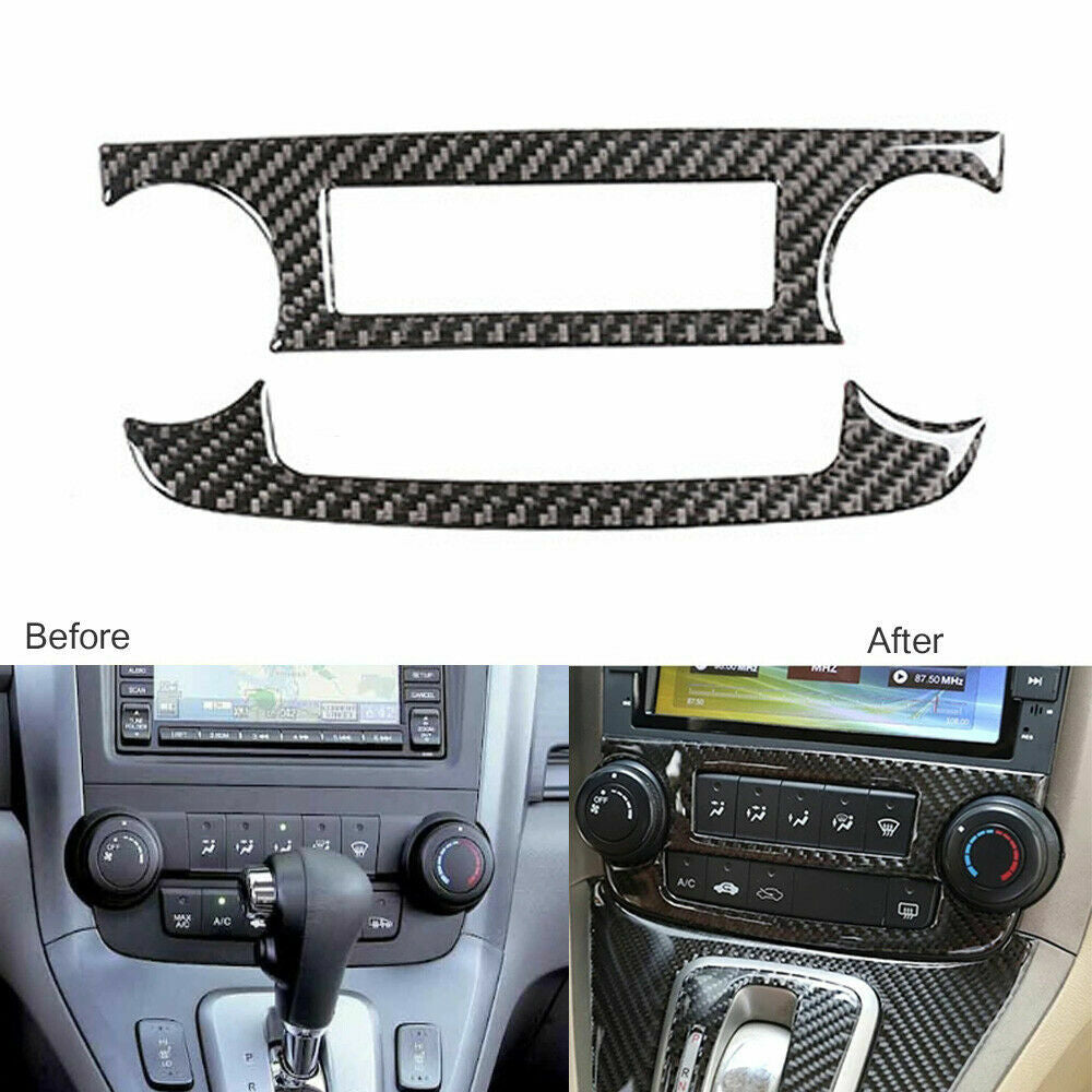 Carbon Fiber Interior Center Console Cover Trim