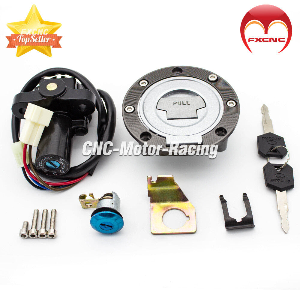 Ignition switch lock and fuel filler cap key set suitable for Yamaha YZF R1 R6 1992-2011-2012