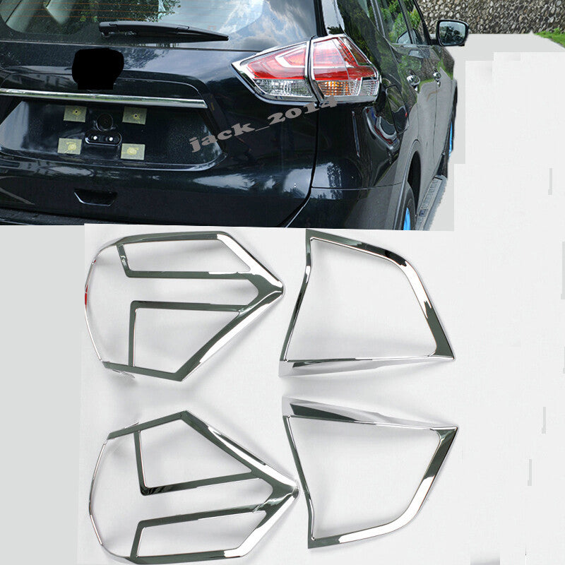 Chrome ABS Rear Tail Light Lamp Cover Trim for 2014 15 2016 for Nissan X-Trail Rogue