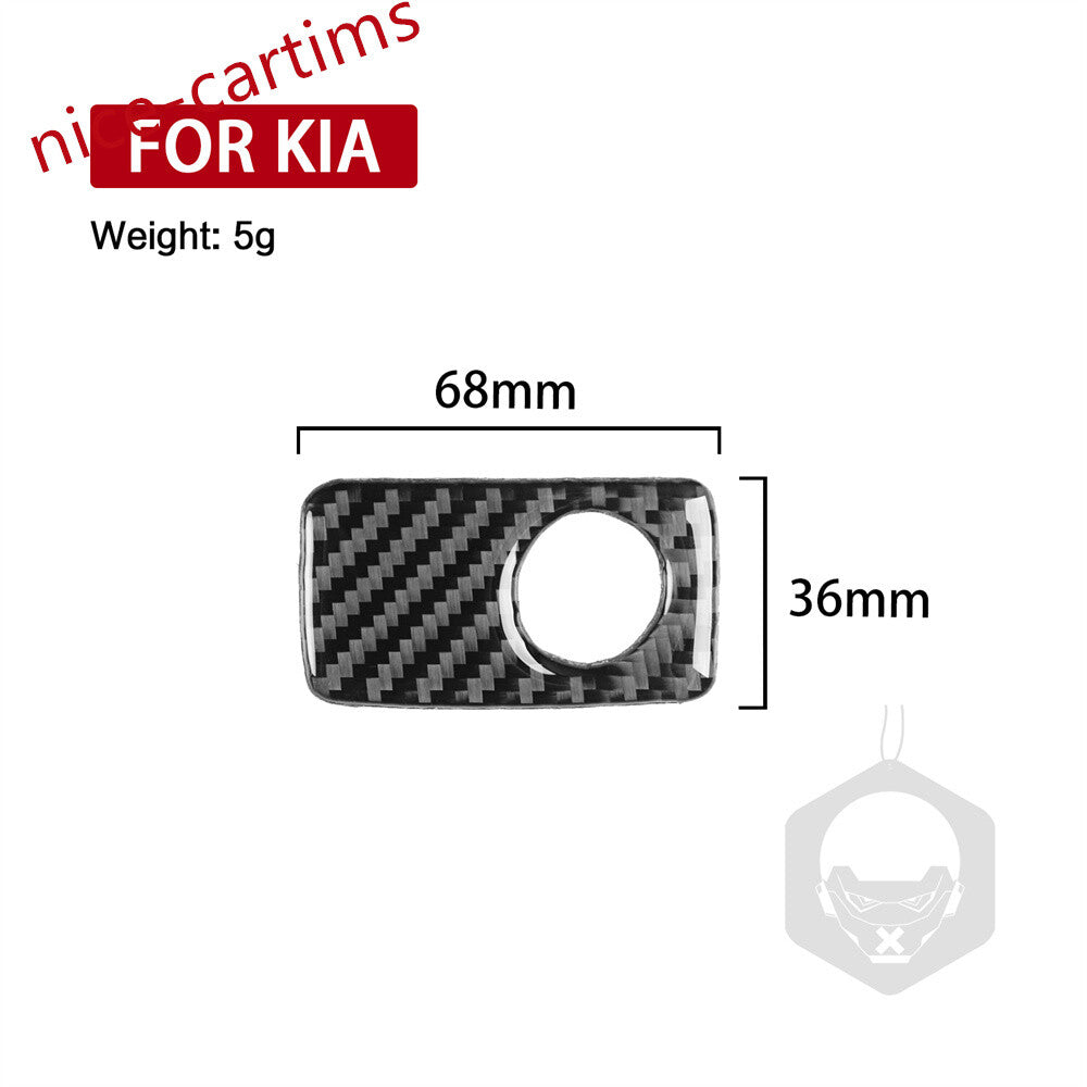 for Kia Stinger 2019-2023 RHD for Co -pilot Glove Box Handle Switch Trim Carbon Fiber