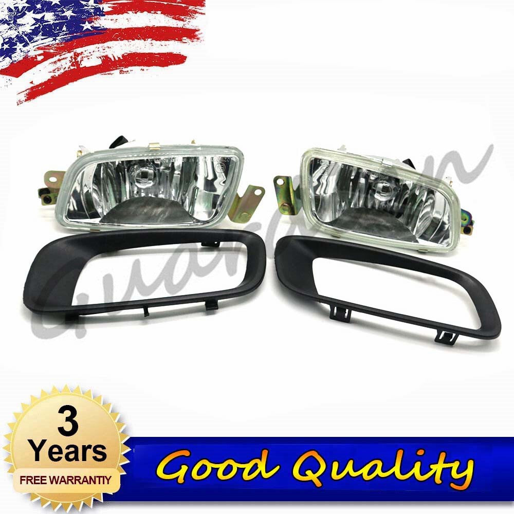 Front Fog Lights Lamps+Cover for MITSUBISHI Pajero/MONTERO MK3 2000-2003 01 02