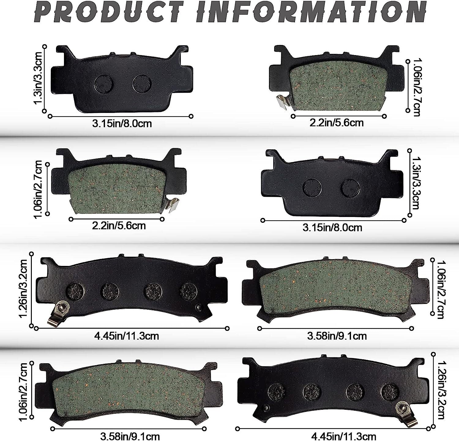 Brake Pads for Honda Talon 1000R 1000X SXS/Pioneer 1000 1000-506452-HL4-A01