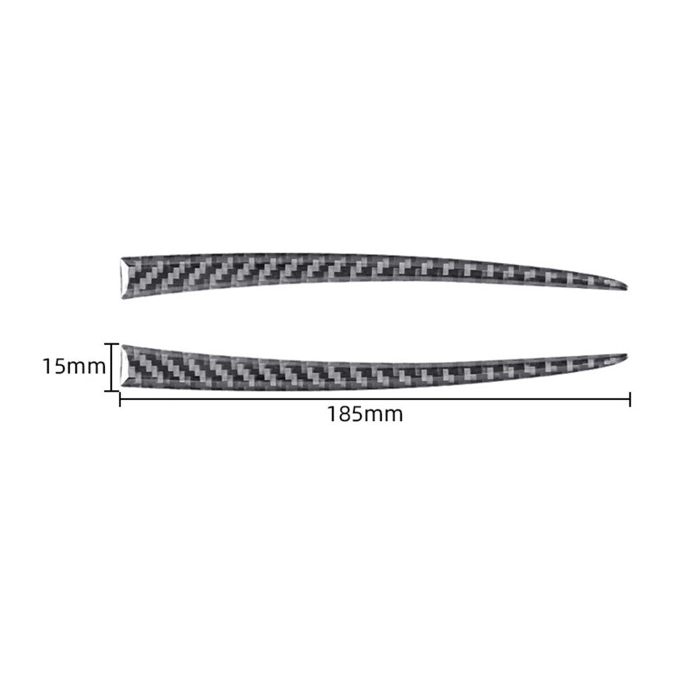 2Pcs Carbon Fiber Interior Rearview Mirror Cover Trim Strip for Porsche Taycan