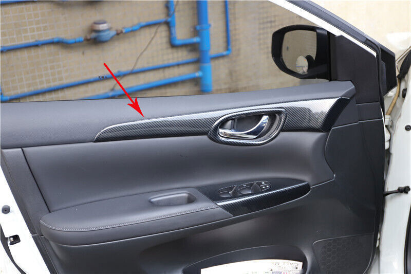 Middle Console Dashboard Strip Trim 4 for Nissan Sentra 2013-2019 Carbon Fiber