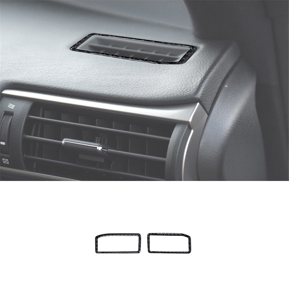 2Pcs Carbon Fiber Defogger Vent Cover Trim for Lexus RC300 350 200T 2015-2020