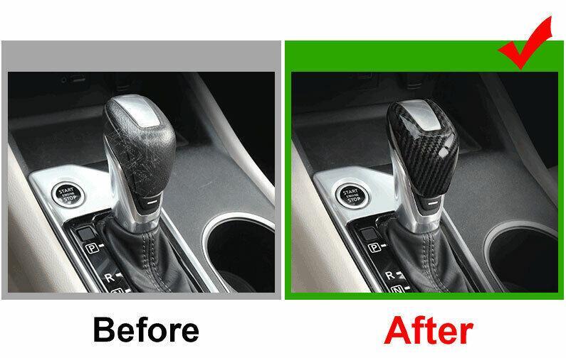 for Nissan Altima Teana 2019-2023 Carbon Fiber Console Gear Shift Knob Cover 1PC